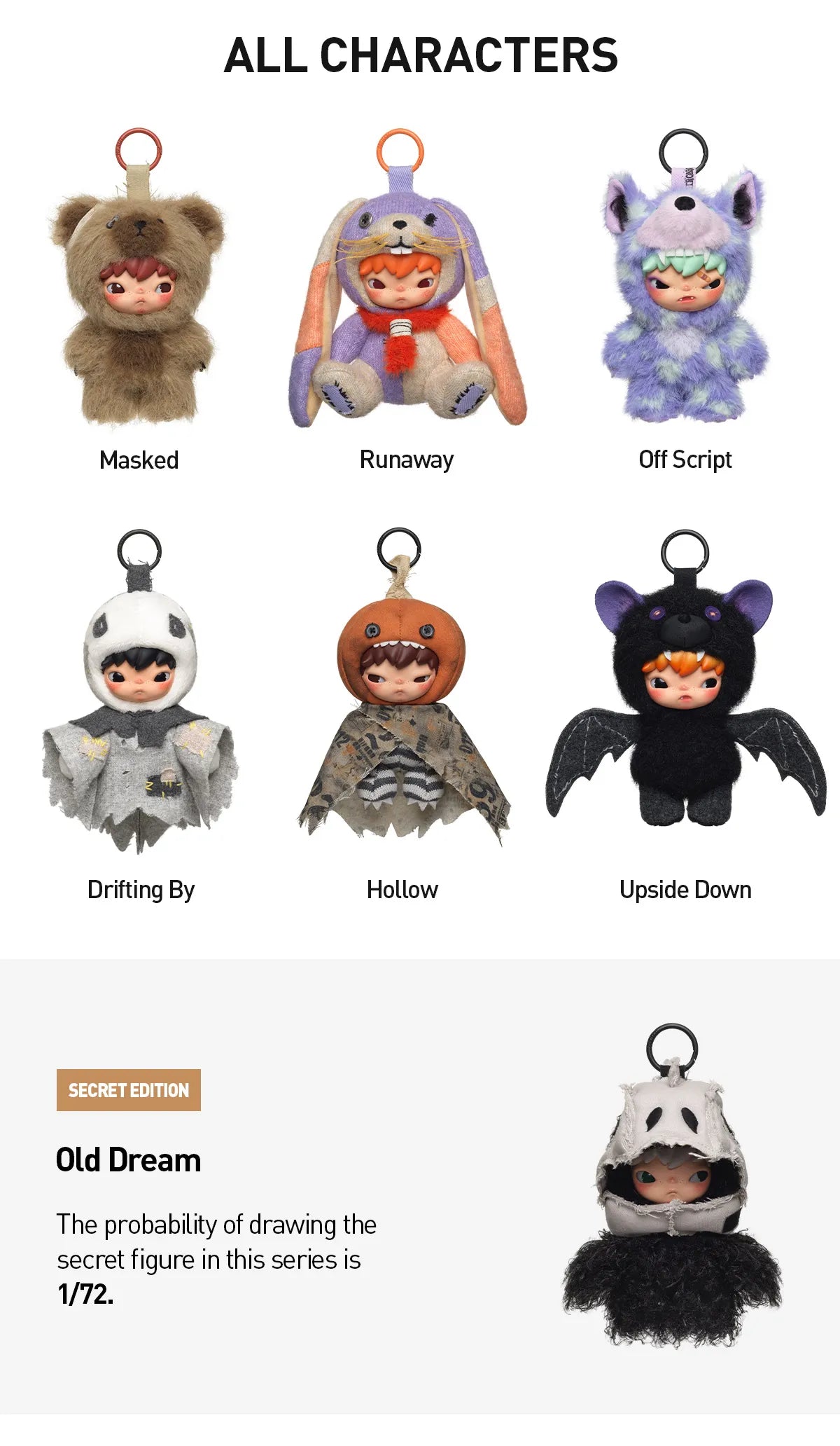 Hirono - After Dark Plush Doll Pendant series